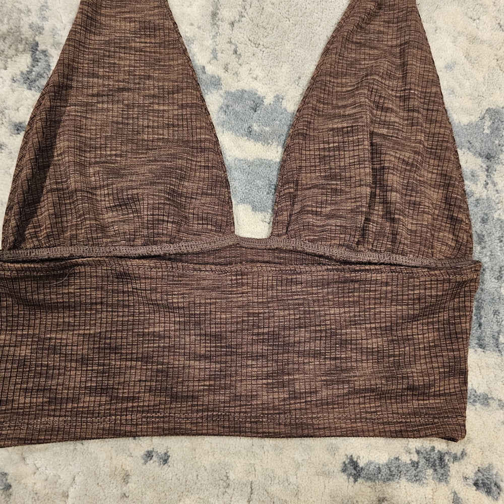 H&M Divided Brown Ribbed Top - Picture 3 of 4